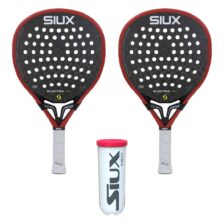 Siux Pack Padel (2 x Siux Electra Pro 2026 Fire Red + Siux Neo 3 balles)